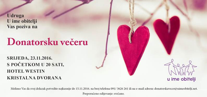 U ime obitelji poziv na donatorsku 2